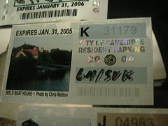 My pic on one of the parking stickers left on the car of a Cambridge refugee in Tempe, AZ