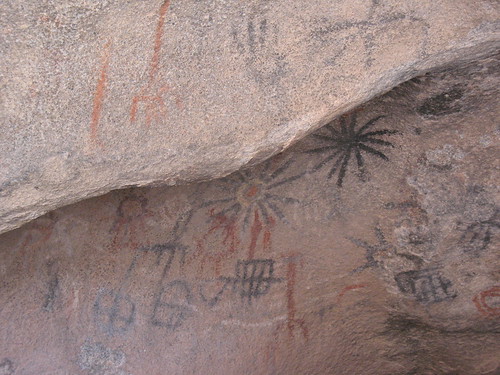 Pictographs in one of the Caves in Indian Hill
