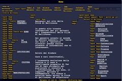 Cattura di schermo del sito bellinzona.ch visto con Opera in modalità browser testuale