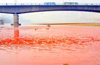 Yellow River Turns Red