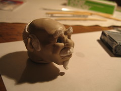 Fred the clay sculpture.