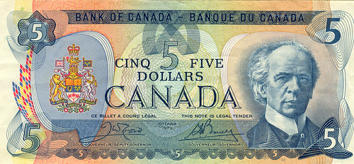 Canadian Five dollar bill