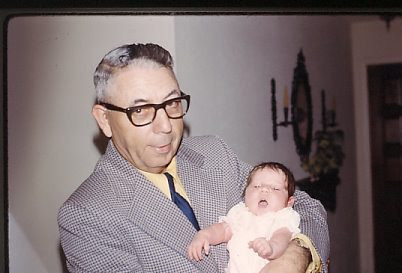 Grandpa Heinrich holding me