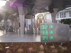 Very modern gas station