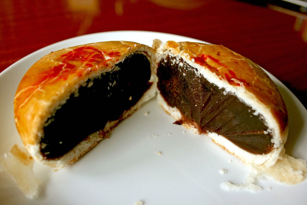 Another view of innards of Red Bean Pastry