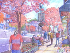 Brookland's envisioned Main Street - Image from Baker Projects