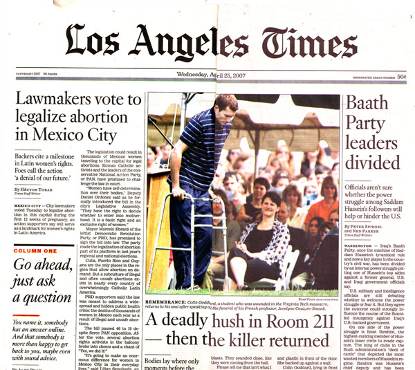 los angeles times without cheney impeachment