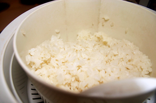 Vegan Choco Rice Pudding - cooked sticky rice