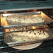 challah going into oven