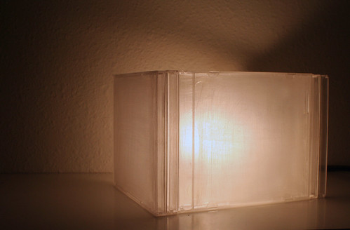 cd case lamp, landscape style by MayaEvening.