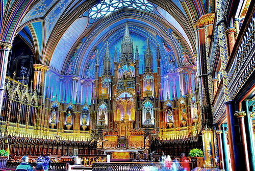 This 19th Century Basilica is in the historic district of Montreal 