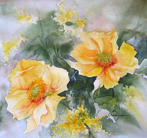watercolor painting flowers. flower watercolor