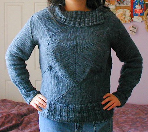 bubble pullover, completed
