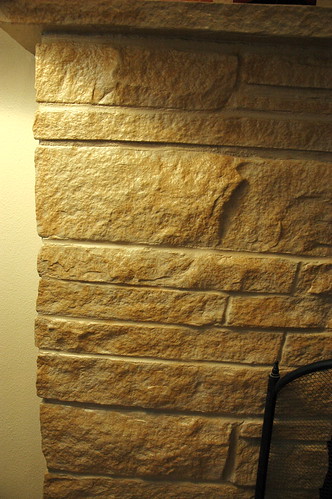 Peggy's fireplace repainted stone texture