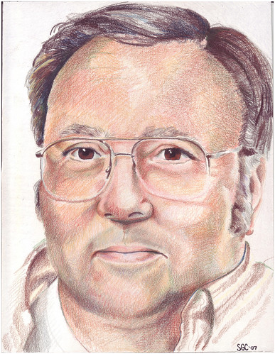 Colored pencil drawing entitled Dad