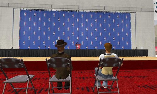 Waiting for the launch of the NBA Headquarters in Second Life.