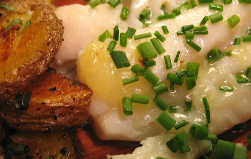 cod with chives and broiled lemon