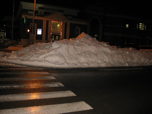 Main Street snow ridge