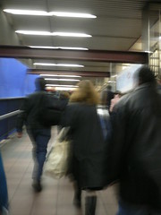 walking in the subway