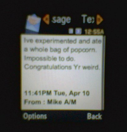 Mike A Popcorn Message