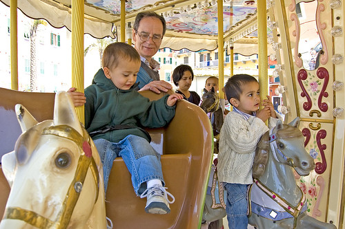 Hancocks in the merry-go-round in Lerici