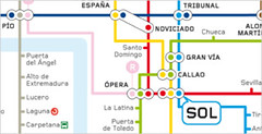 Fragmento del nuevo plano del metro de madrid