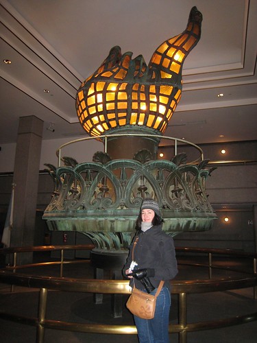 inside statue of liberty torch. inside statue of liberty torch
