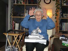 Grandma Jean's imitation of a reindeer. (12/24/06)