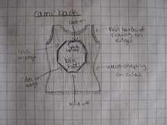 sketch of back of cami for CAL project