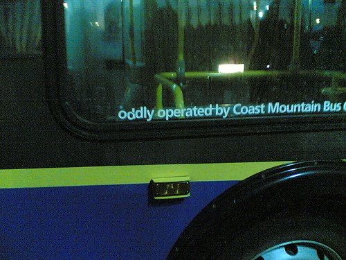 oddly operated by Coast Mountain Bus Company