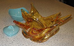 art glass and dishes from my great aunt's house