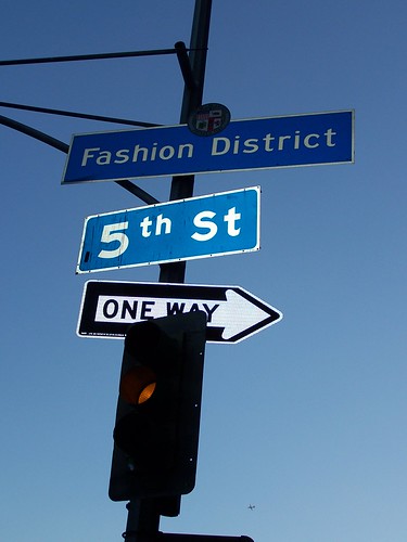 Fashion District neighborhood sign