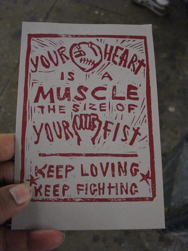 your heart is a muscle the size of your fist. keep loving. keep fighting.