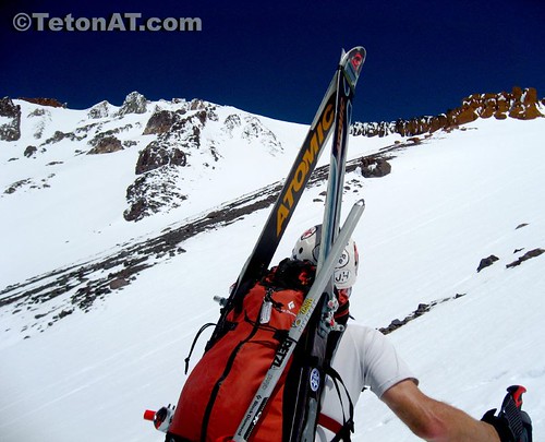 Reed Finlay scopes out the lines in the Trinity Chutes