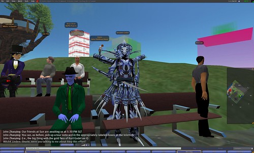 Benjamin Linden attends the Life 2.0 conference in Second Life