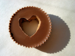 heart inside Reeses cup photo