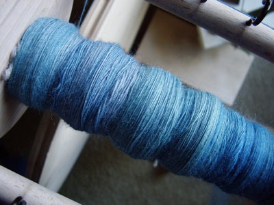 sock yarn in progress