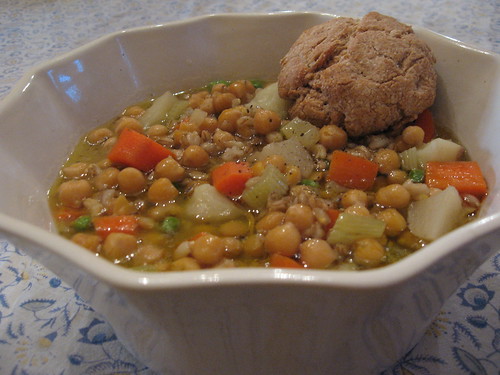 Chickpea Winter Stew & Biscuit