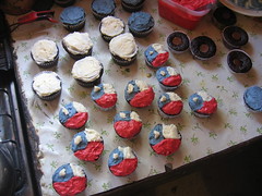 Chilean flag cupcakes