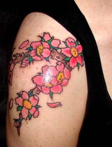 Top Shoulder Japanese Cherry Blossom Tattoos For Women Tattoo Picture 9