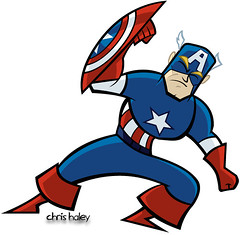 Captain America (pretty cartoony)