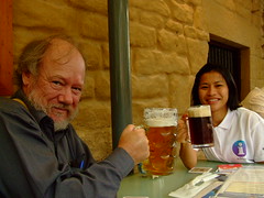 Sonya and Philip at Lowenbrau in Argyle St, The Rocks