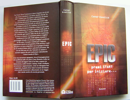 Italian cover for Epic by Conor Kostick