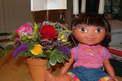 Flowers and Dora