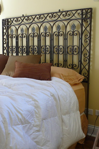 ideas for headboards. This iron headboard was