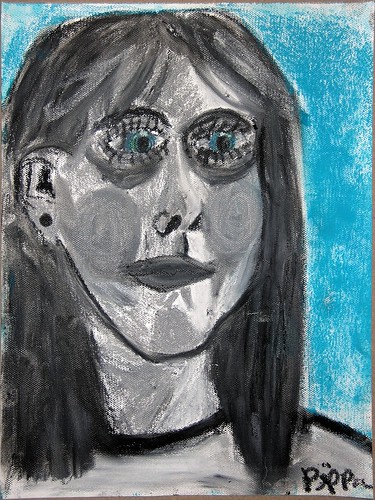 Self-Portrait (in Blue and Gray)