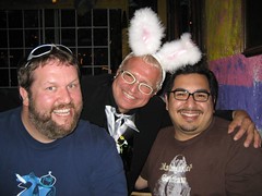 Jason and James pose with longtime waiter Ricardo. (03/31/07)