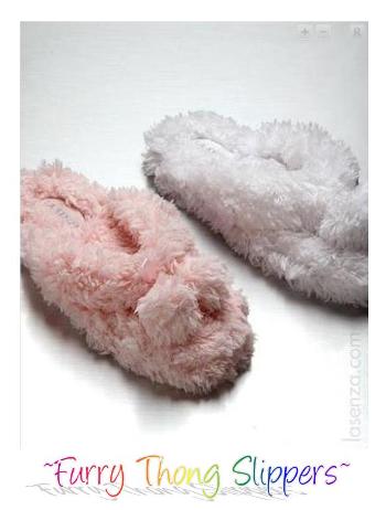 Furry Thong Slippers