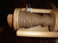 Llama fiber spun into yarn