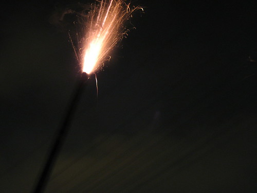 Shooting fireworks